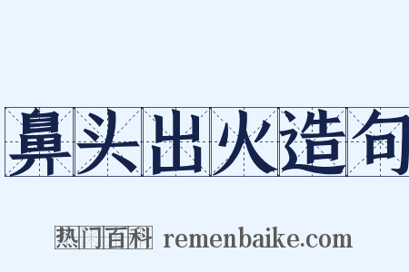 鼻头出火造句是什么意思的图片